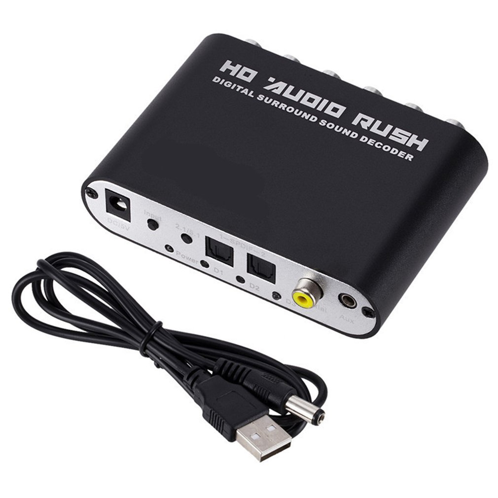 Surround Sound Decoder - デジタルオーディオデコーダーコンバーター 5.1 チャンネル Dts/Ac-3 ラッシュオーディオギアサラウンドサウンドデコーダーホームシアタードロップシッピング用
