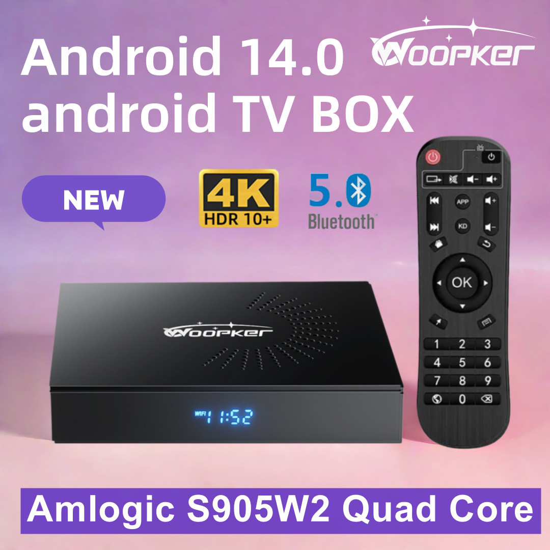 Home Cinema Google - TVボックスAndroid14,Amlogic s905w2,4K,デュアルWi-Fi, Bluetooth Woopker-KW2,av1,Google Voice,メディアプレーヤー,2 GB,