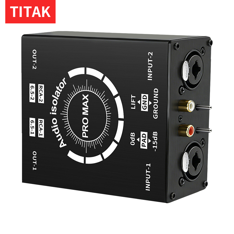 Home Cinema Installation - 3ピン XLR/RCA/TS/TRS グランドループノイズアイソレーターボックス 多目的ハムエリミネーター 家庭用およびオフィスシアターオーディオ再生システム用