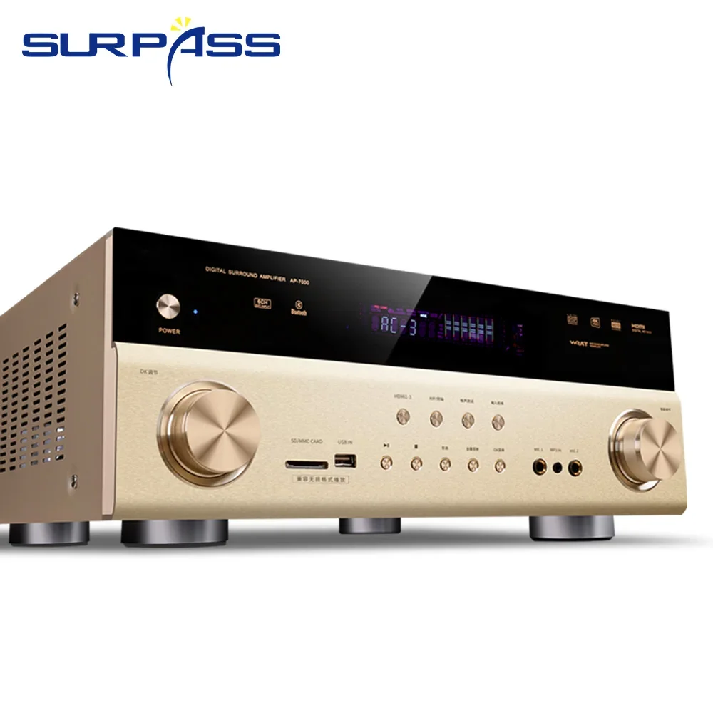 Home Cinema Onkyo 5.1 - ホームシアターオーディオアンプ,6チャンネル,Bluetooth,hfi,デジタル,真の5.1,高出力,カラオケ,リビングルーム用サウンドシステム