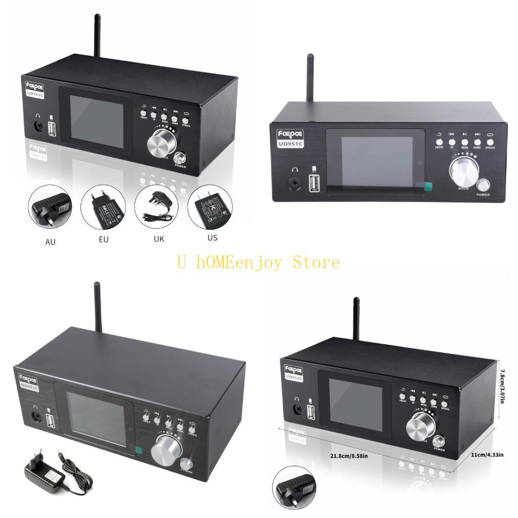 Surround Sound Decoder - B0KF UD951C DSD 5.1ドルビーサポート、3.2インチカラースクリーンワイヤレスサラウンドサポート15m伝送