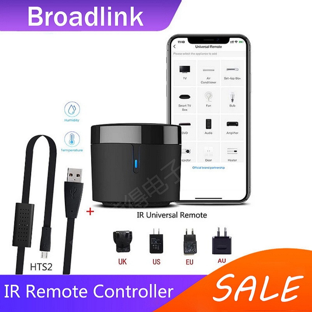 Home Cinema Google - Broadlink RM4mini+HTS2 EU/UK/US/AU プラグ IR リモコン