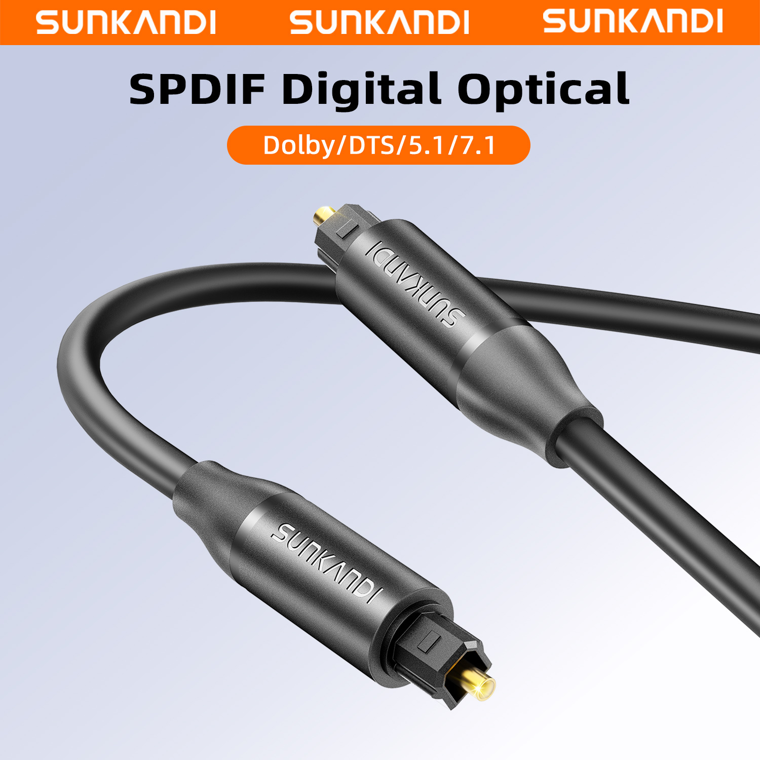 Video Home Cinema - SUNKANDI 光ファイバーオーディオケーブル、Toslink 光ファイバーコード、S/PDIF デジタル光オーディオケーブル、ホームシアター、Xbox、テレビ用、ブラック