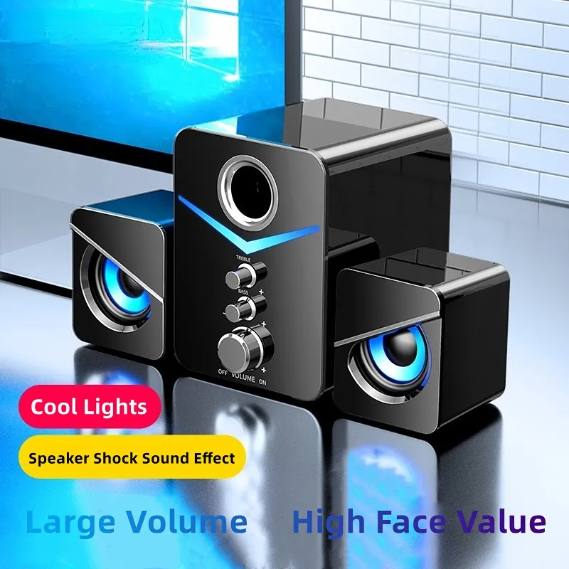 Home Cinema Speaker System - Bluetoothホームシアターベースシステム,ミニスピーカー,デスクトップ,コンピューター,mp3プレーヤー,PCオーディオ,電話,サブウーファー,サウンドバー用