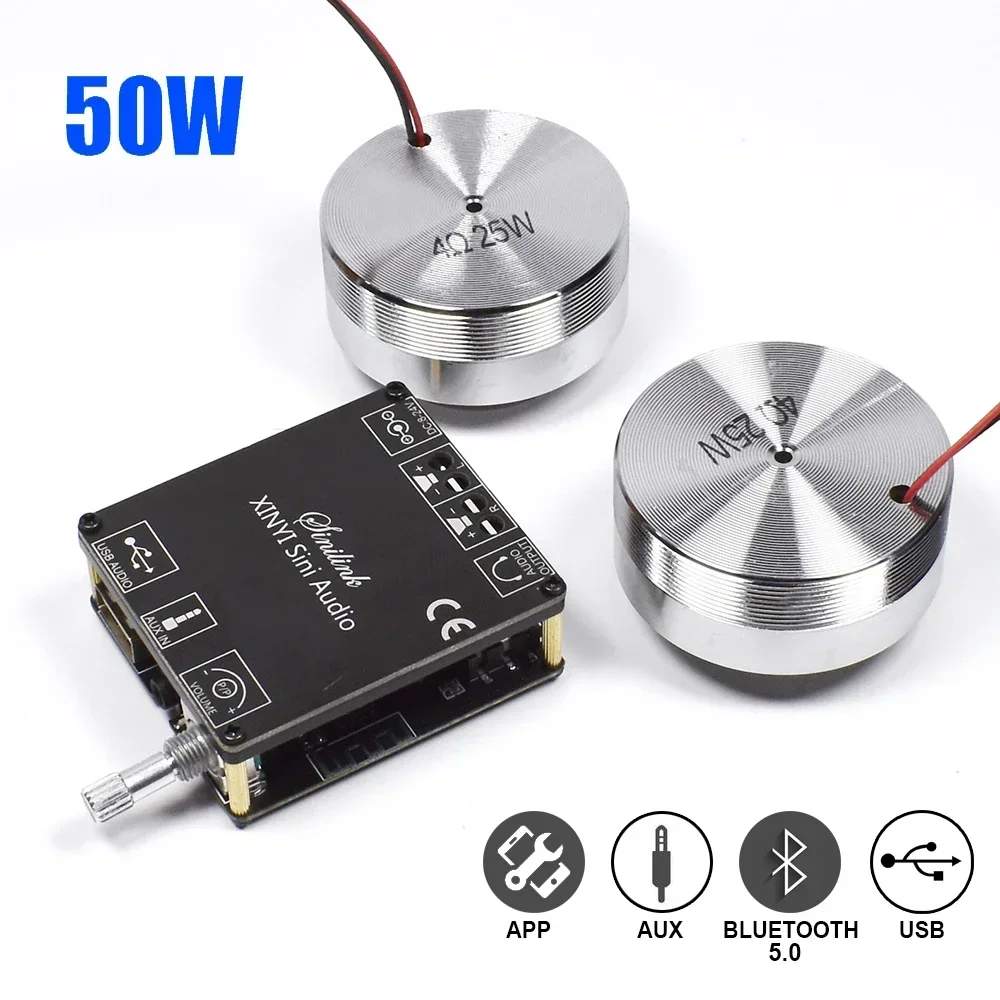 Home Cinema Installation - ポータブルステレオ振動スピーカー,Bluetooth 5.0,2x25W, 50W,ホームシネマ用