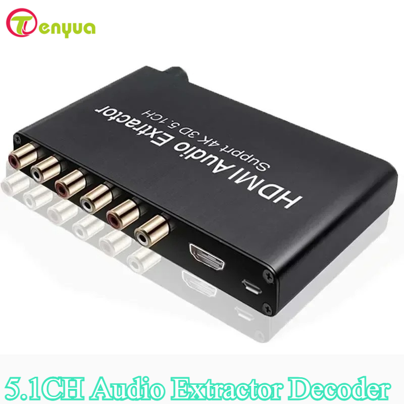 Surround Sound Decoder - 4K 3D 5.1チャンネル 5.1CHオーディオ抽出デコーダー AC3/DTSサウンド RCA