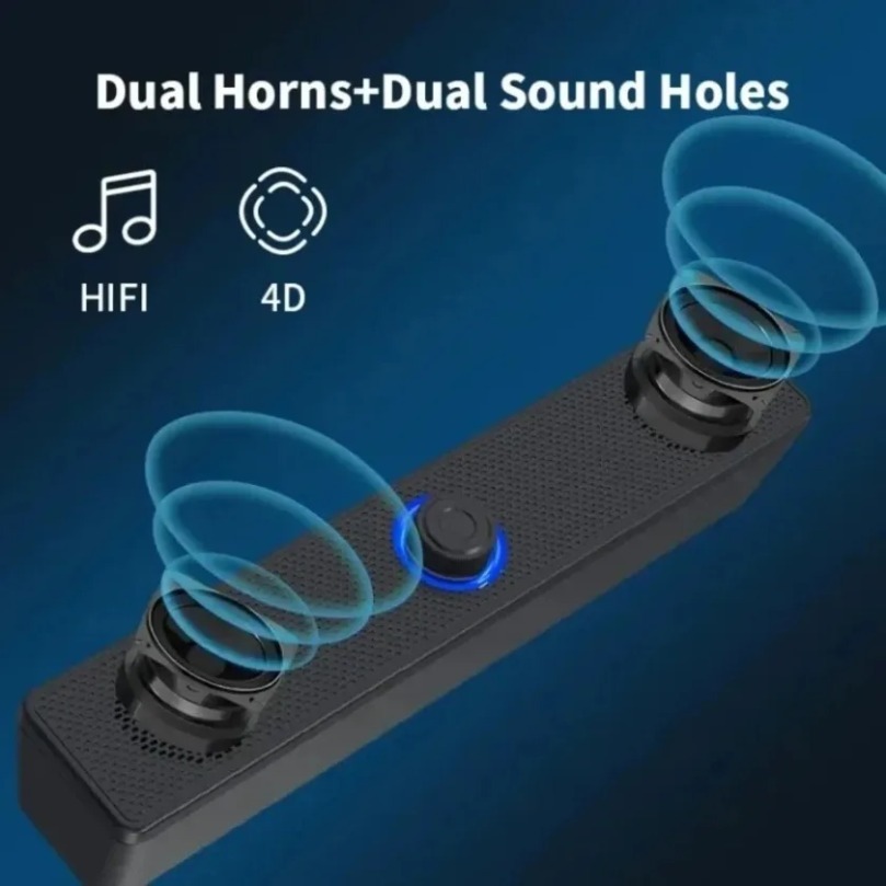 Home Cinema Speaker System - ワイヤレスBluetoothとPCサウンドバー、有線スピーカー、USB電源サウンドバー（テレビ、PC、ラップトップ、ゲーム、ホームシアター、サラウンドオーディオシステム用）