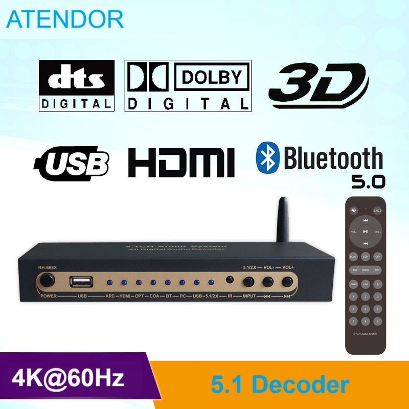 Surround Sound Decoder - DTS Dolby Digital Audio 5.1 デコーダー