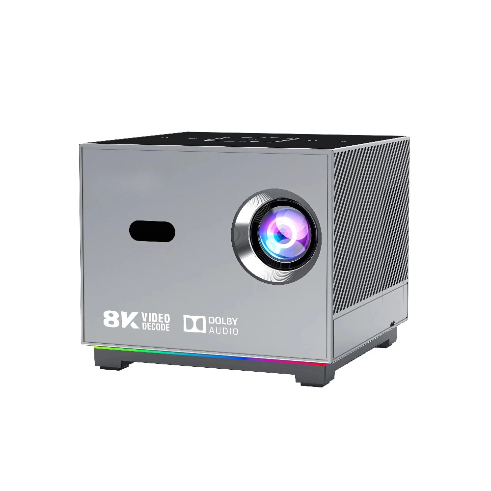 Home Cinema Speaker System - ミニLEDプロジェクター、Android 9システム搭載、720P解像度、150 ANSIルーメン、スマートホームシネマデバイス