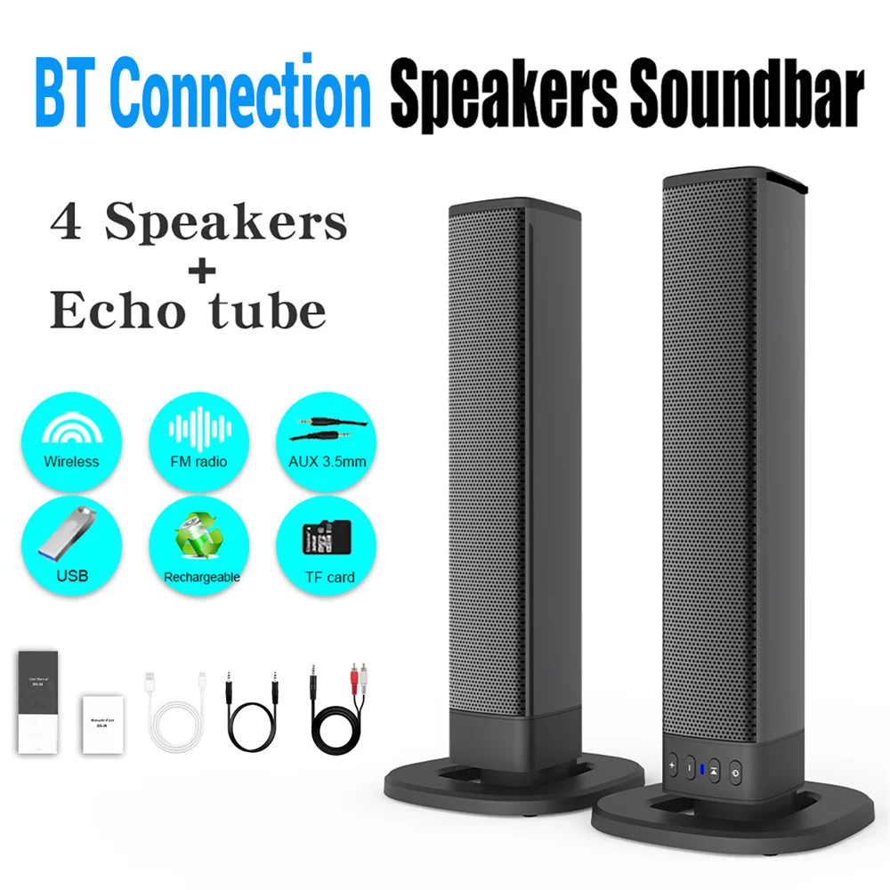 ワイヤレス Bluetooth テレビサウンドバー 2 スピ - Home Cinema Speaker System のレビューと価格