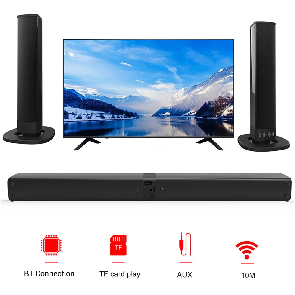 ワイヤレス Bluetooth テレビサウンドバー 2 スピ - Home Cinema Speaker System のレビューと価格