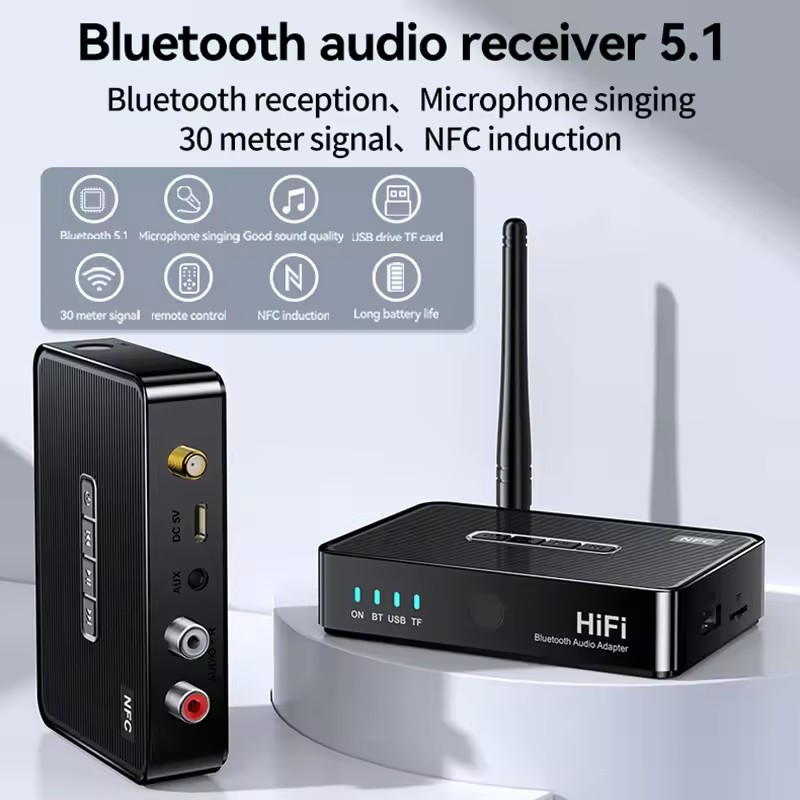 NFC Bluetoothレシーバー 6.5mm BT 5. - Home Cinema Bluetooth 5.1 のレビューと価格