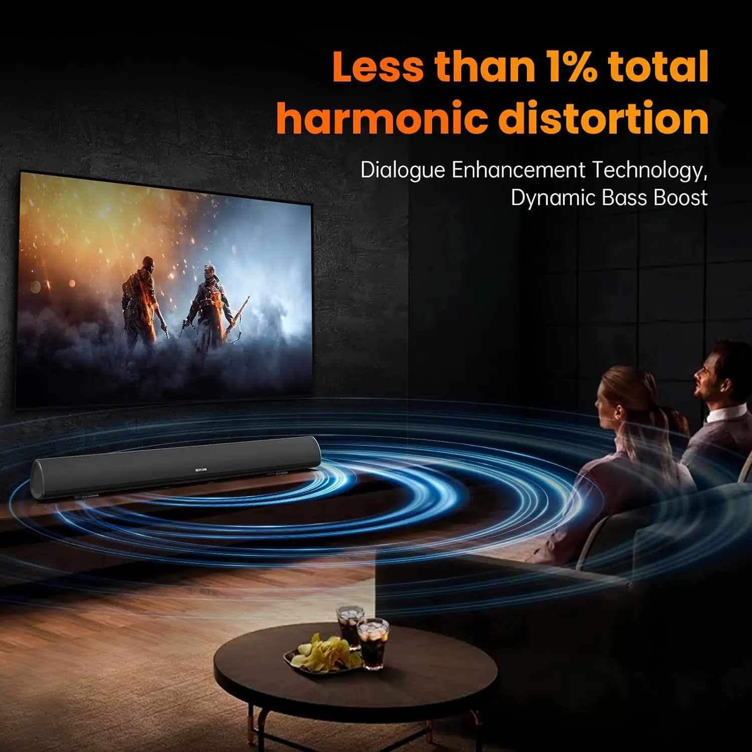 パワフルなTVサウンドバー 有線100W Bluetooth - Home Cinema Speaker System のレビューと価格