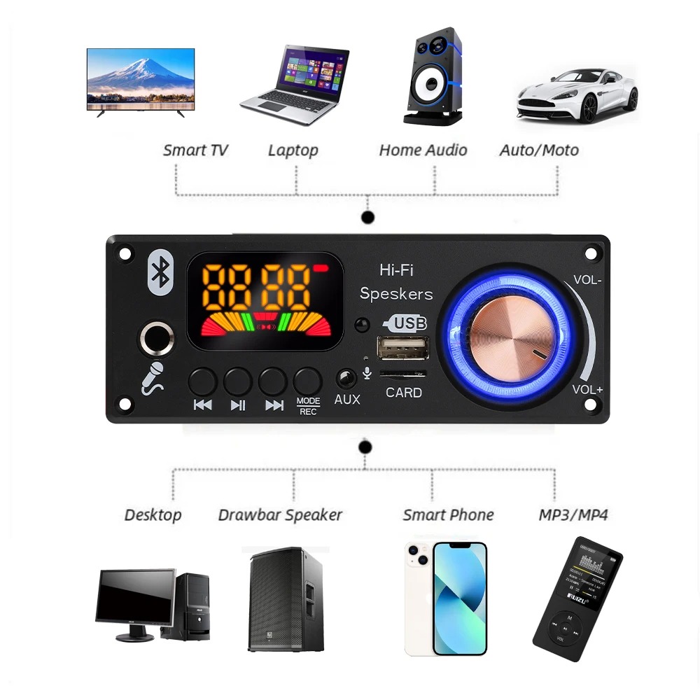 Bluetooth 5.1 MP3 デコーダボード 2*80 - Home Cinema Bluetooth 5.1 のレビューと価格