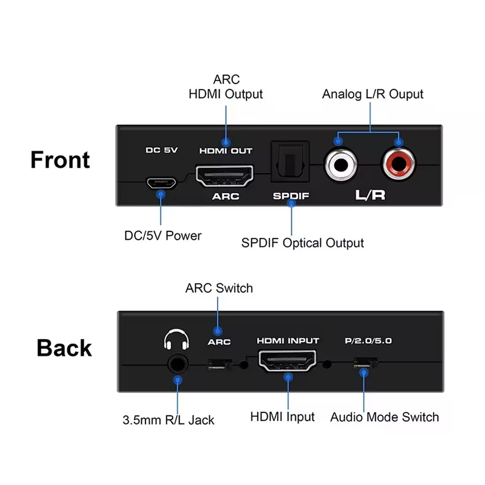 4K@60Hz HDMIオーディオエクストラクター（ARC対 - Surround Sound Decoder のレビューと価格