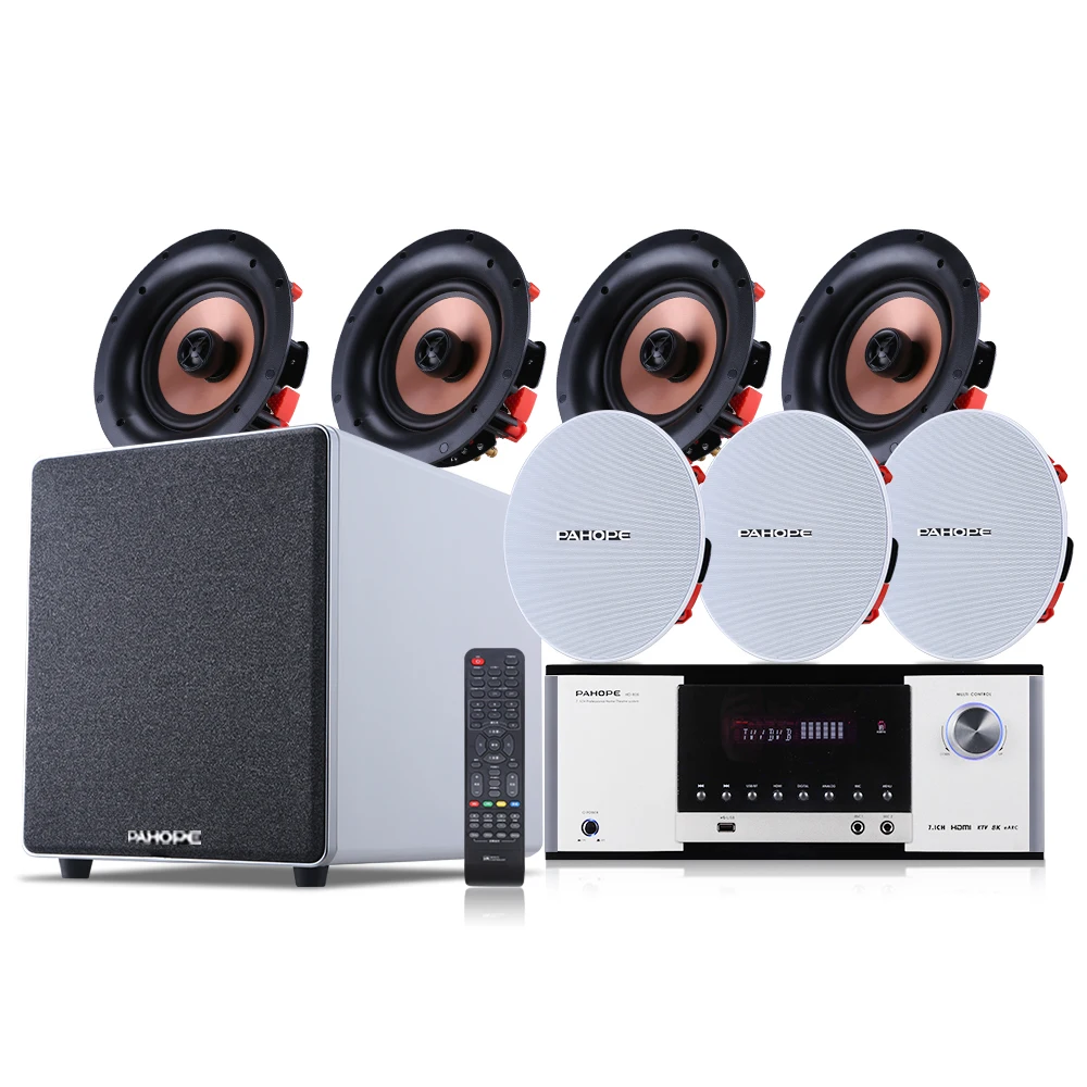 7.1ホームシアター天井スピーカーセットDTSサラウンドサウ - Home Cinema Speaker System のレビューと価格