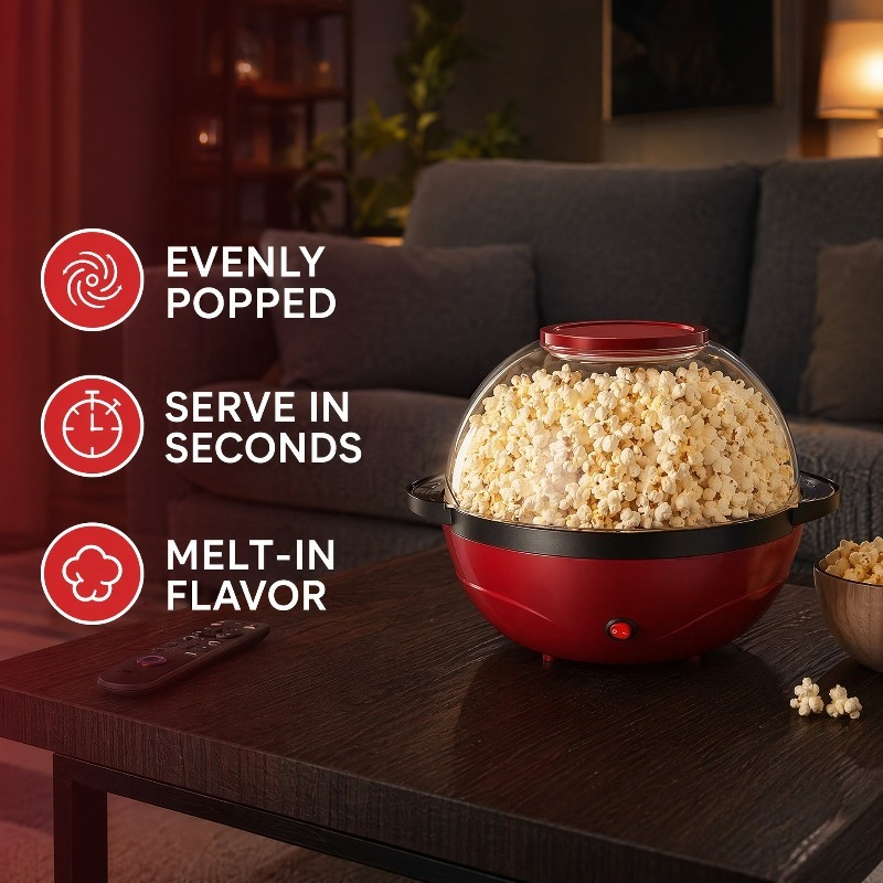 ポップコーンマシン 3.6L、家庭用自動電気ポッパー、熱風ポ - Popcorn Machine Home のレビューと価格