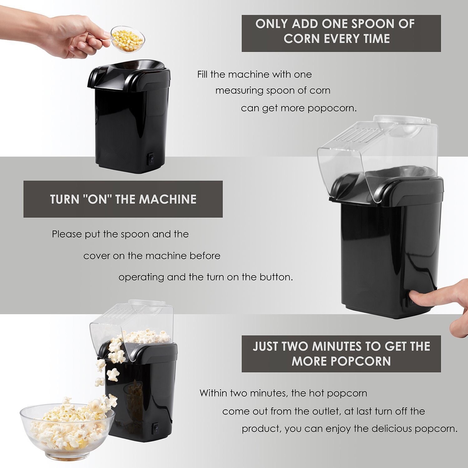 操作が簡単で、家庭用として最適な小型ポップコーン製造機。 - Popcorn Machine Home のレビューと価格