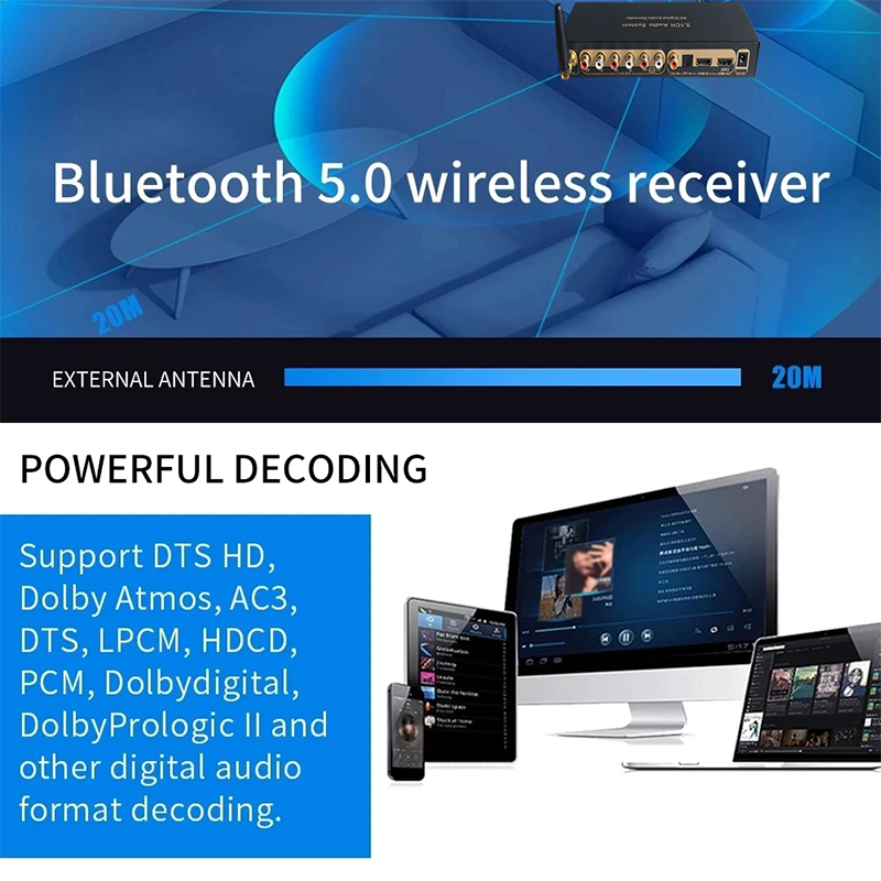 DTS AC3 デジタルオーディオ 5.1 デコーダー 4K - Surround Sound Decoder のレビューと価格