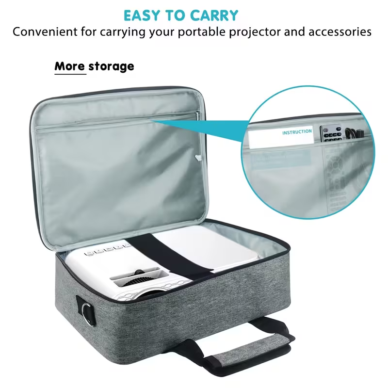 プロジェクターキャリングケース、アクセサリー収納ポケットと調 - Projector Carrying Bag のレビューと価格