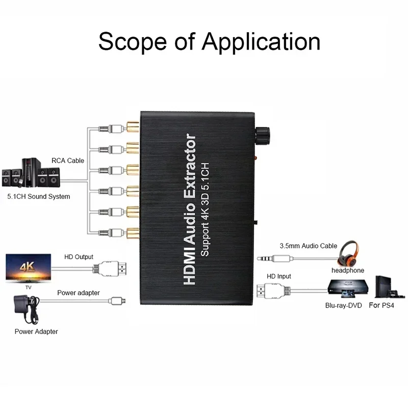 音声エクストラクター,rca,hdmiビデオコンバーター,4 - Surround Sound Decoder のレビューと価格