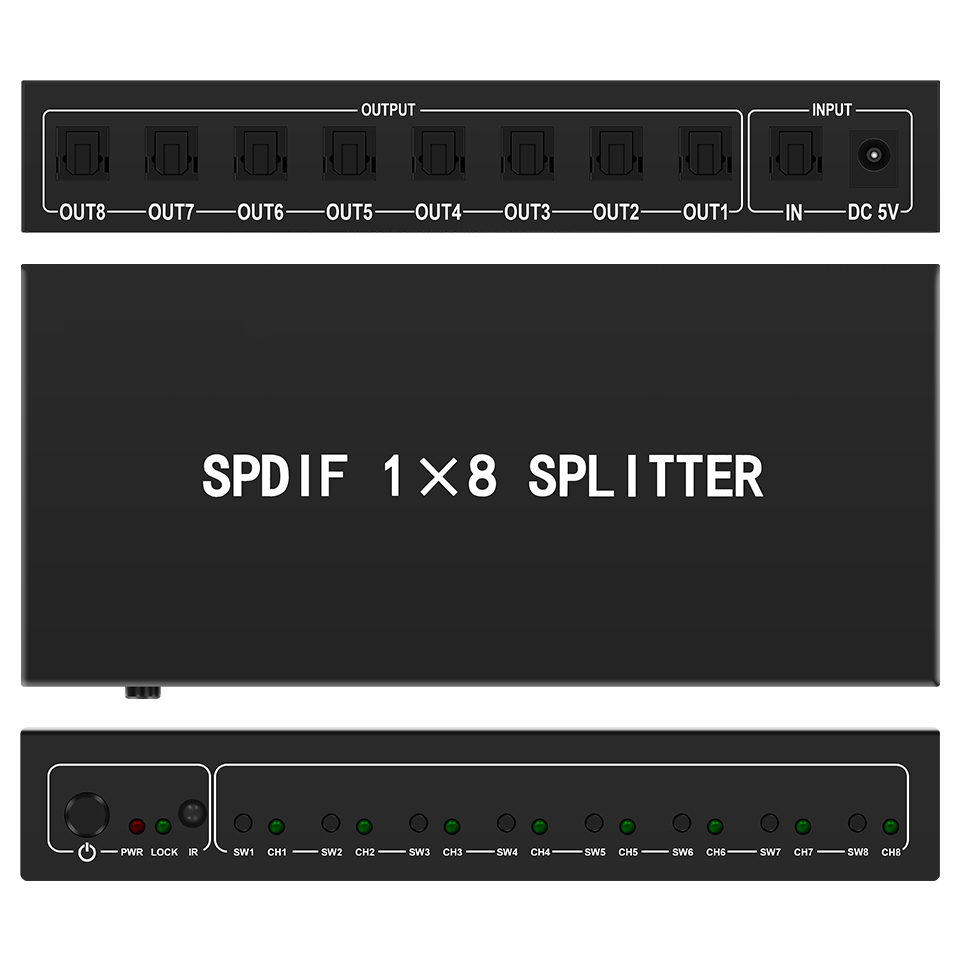 Toslink-デジタル光オーディオスプリッター,1 in  - Home Cinema Installation のレビューと価格