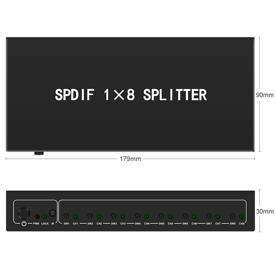Toslink-デジタル光オーディオスプリッター,1 in  - Home Cinema Installation のレビューと価格