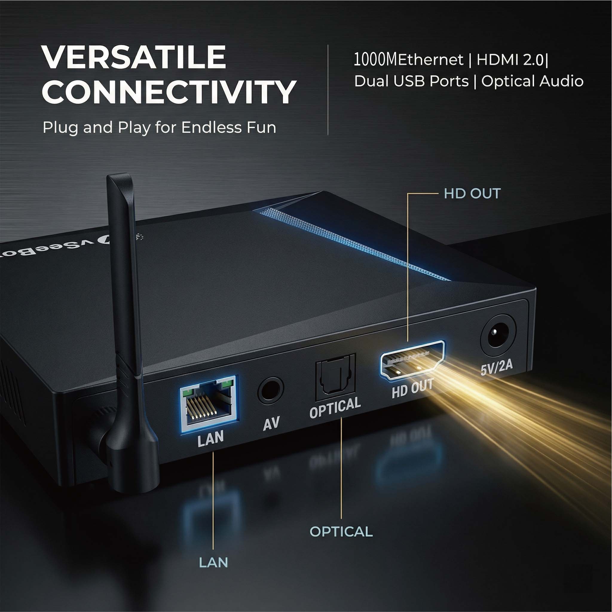 VSeeBox V6 Pro 2026 最新版、4GB RA - Home Cinema Google のレビューと価格
