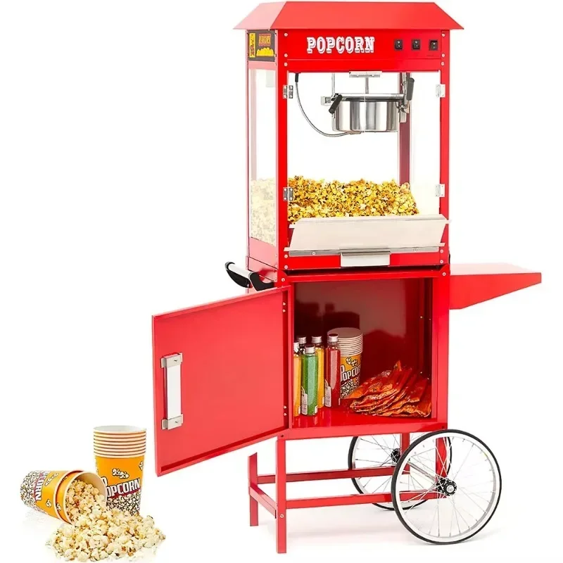 ステンレス製モバイル1400ワットポップコーンマシン 電動ポ - Popcorn Machine Home のレビューと価格
