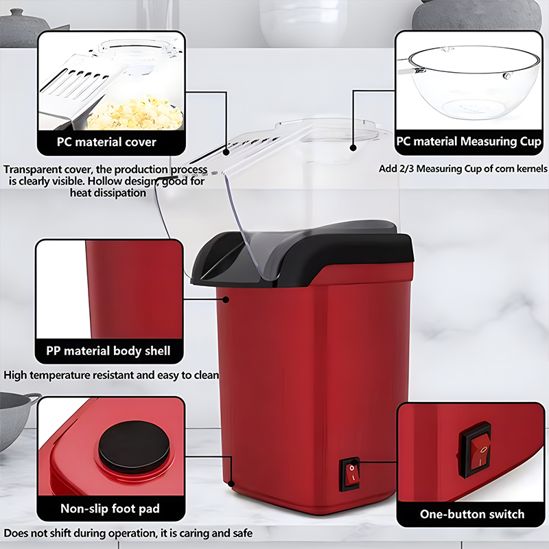 ミニ自動熱風ポップコーンメーカー 110V 220V 家庭用 - Popcorn Machine Home のレビューと価格
