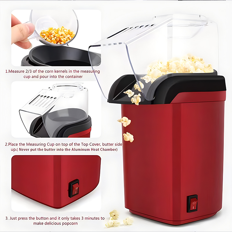 ミニ自動熱風ポップコーンメーカー 110V 220V 家庭用 - Popcorn Machine Home のレビューと価格
