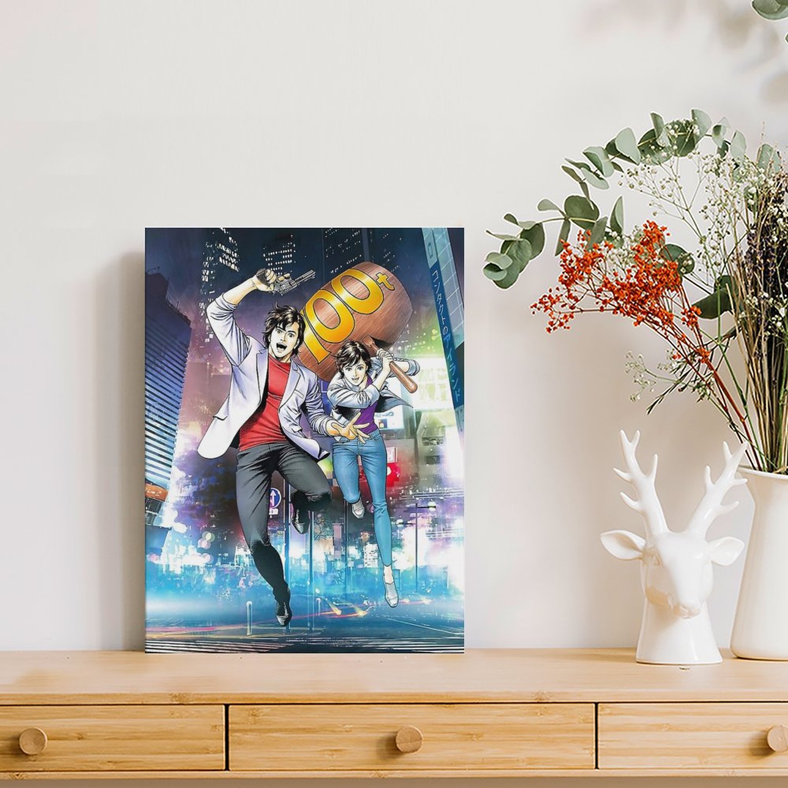 シティーハンターニッキーラーソン東京キャンバス絵画家ホームデ - Home Cinema Design のレビューと価格