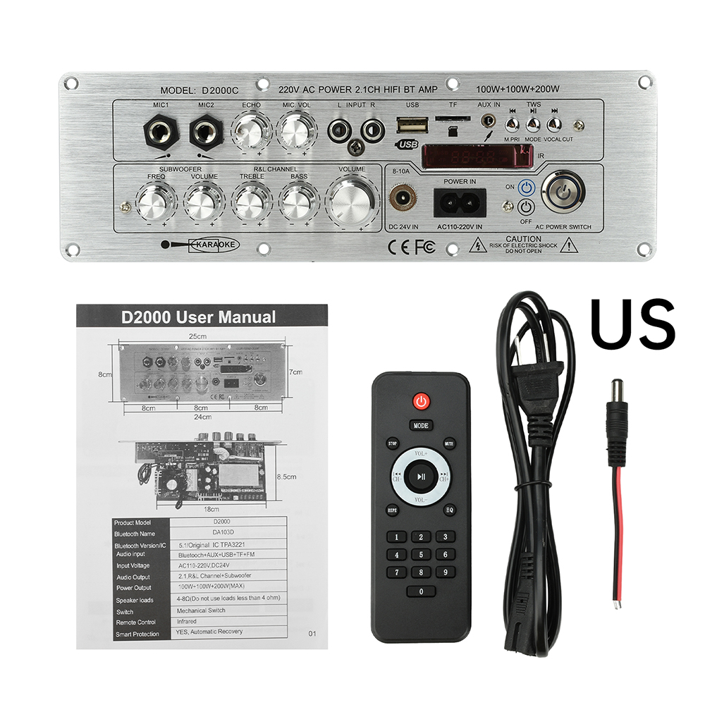 DC 24V/AC110-200V D2000 Blueto - Home Cinema Bluetooth 5.1 のレビューと価格