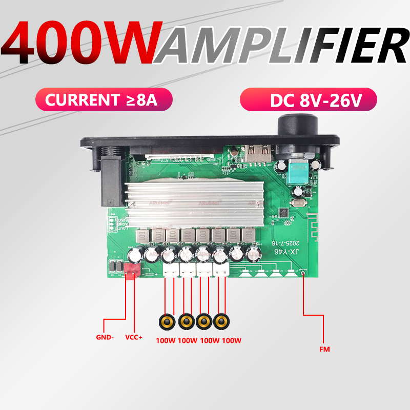 400W DIY ホームデジタルアンプ MP3デコーダーボー - Home Cinema Bluetooth 5.1 のレビューと価格